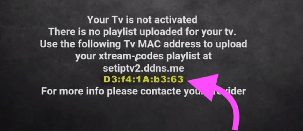Mac ID de SET IPTV
