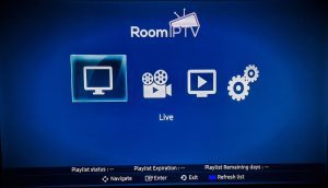 Menú de Room IPTV